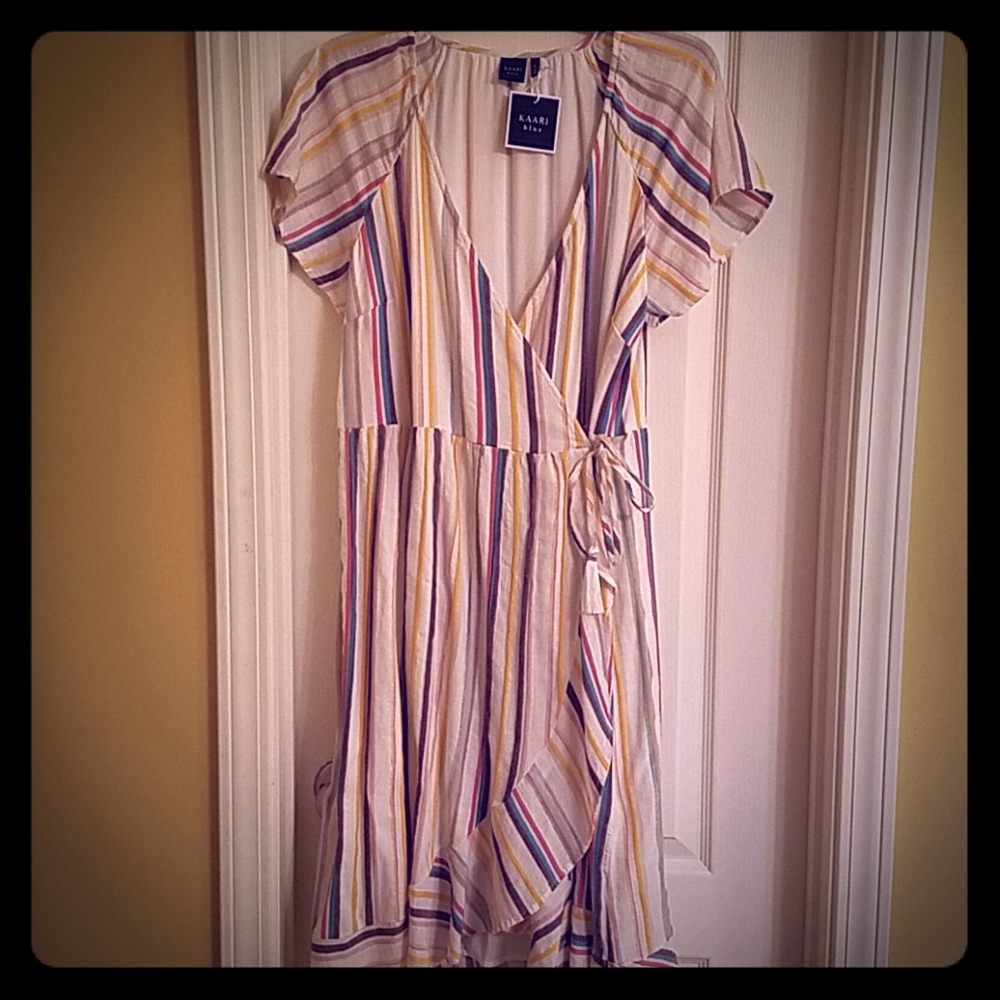 Multistripe sonoran sunrise dress